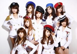 SNSD in their famous "Tell Me" Costume.