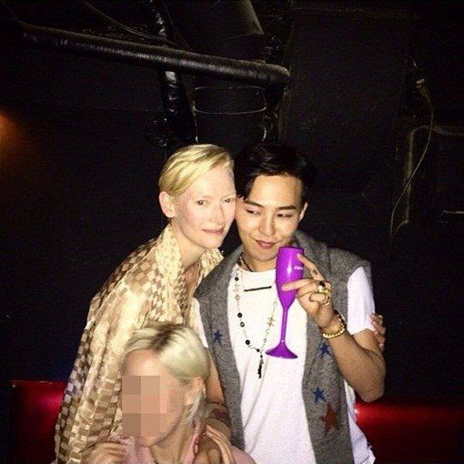 Tilda-Swinton-and-G-Dragon-at-after-party