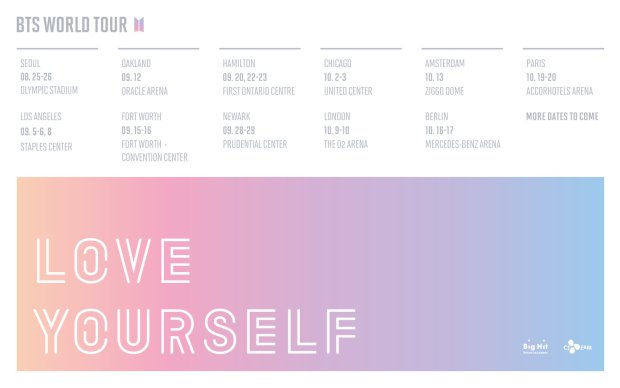 BTS, World Tour, Love Yourself, 2018