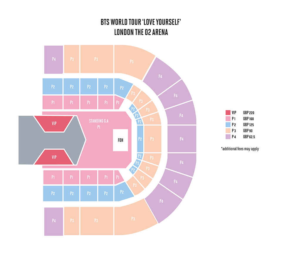 London, BTS, Seating, Plan