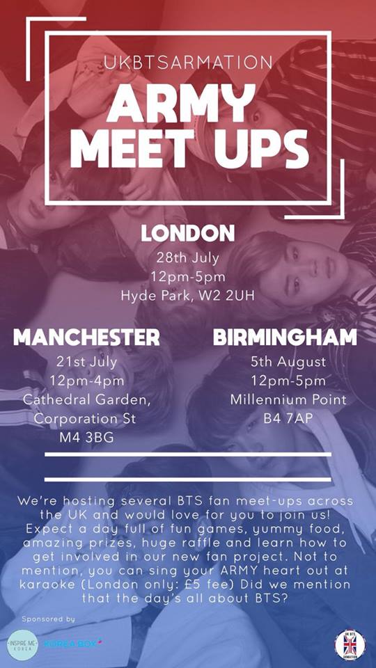 BTS, ARMY, UK, London, Manchester, Birmingham, Meet Up, Fans