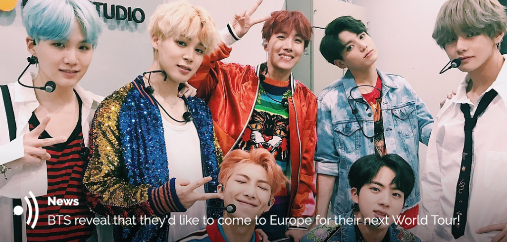 [NEWS] BTS reveal that they'd like to come to Europe for their next