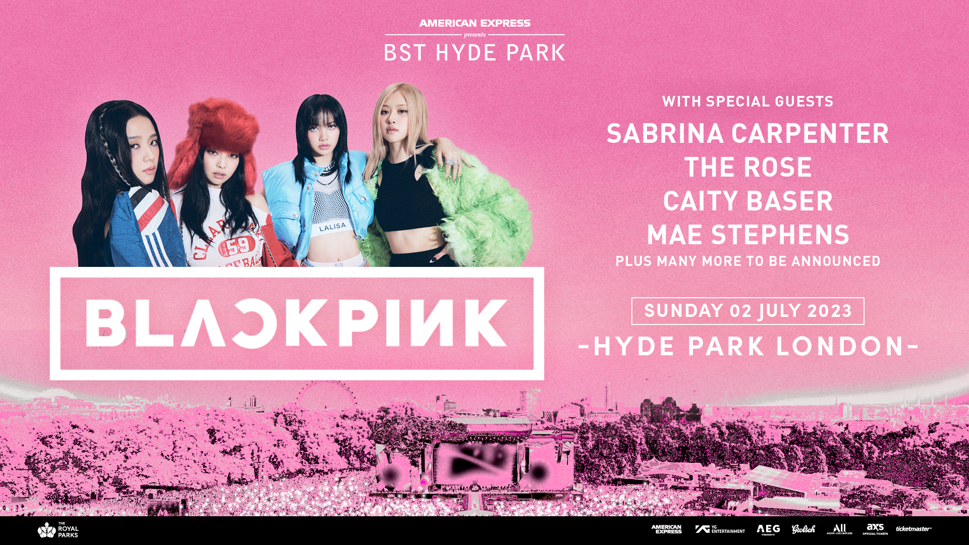 The Rose announced as support acts to BST HYDE PARK alongside headliners BlackPink.