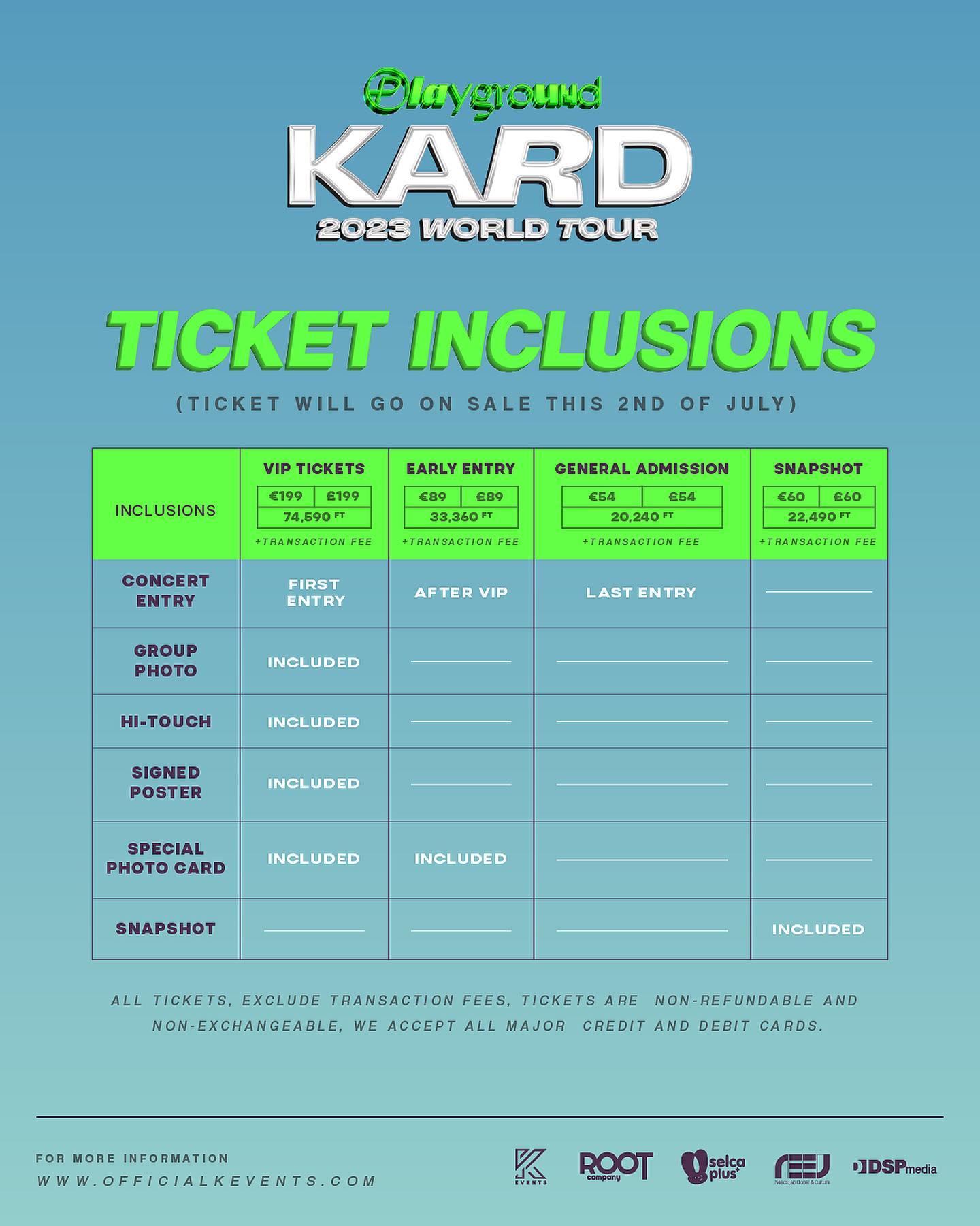 kard playground tour tickets