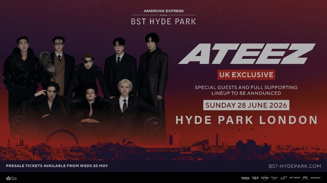 ATEEZ Announced as BST Hyde Park Headliners for UK Exclusive Show